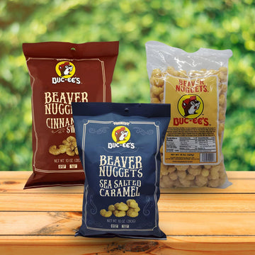 Buc-ee's Sweet, Crispy, Crunchy Beaver Nuggets 3 Pack Flavored Trio Snack Bundle