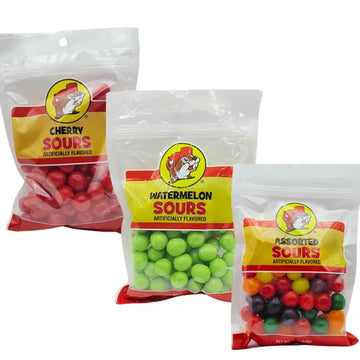 Buc-ee's 3 Pack Sweet and Sour Hard Candy Balls