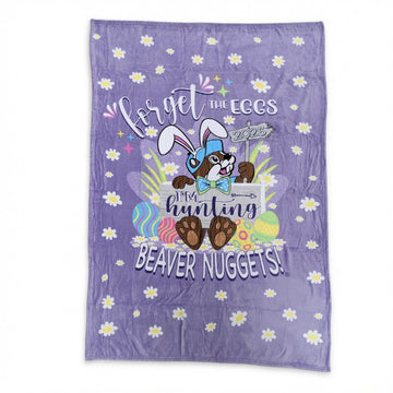 Buc-ee's "Forget the Eggs" Easter 2025 Plush Throw Blanket