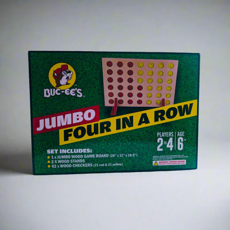 Buc-ee's Authentic Jumbo Wooden 4-in-a-Row Game Set