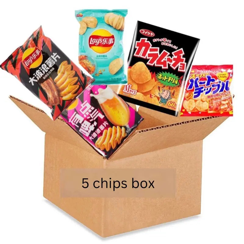 Asian Chips Variety 10 Pack - Exotic Snacks with Crispy Crunchy Texture and International Flavors Diverse Selection Sweet