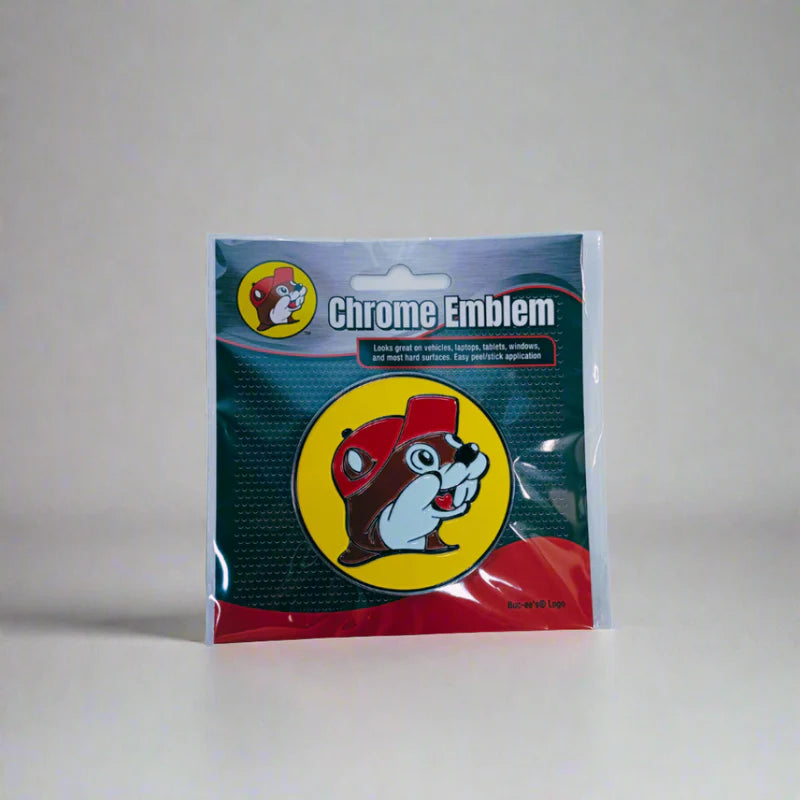 Buc-ee's Premium Chrome Auto Emblem Decal