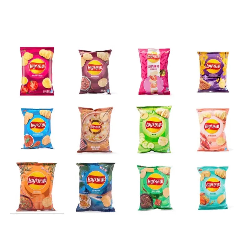Asian Chips Variety 10 Pack - Exotic Snacks with Crispy Crunchy Texture and International Flavors Diverse Selection Sweet