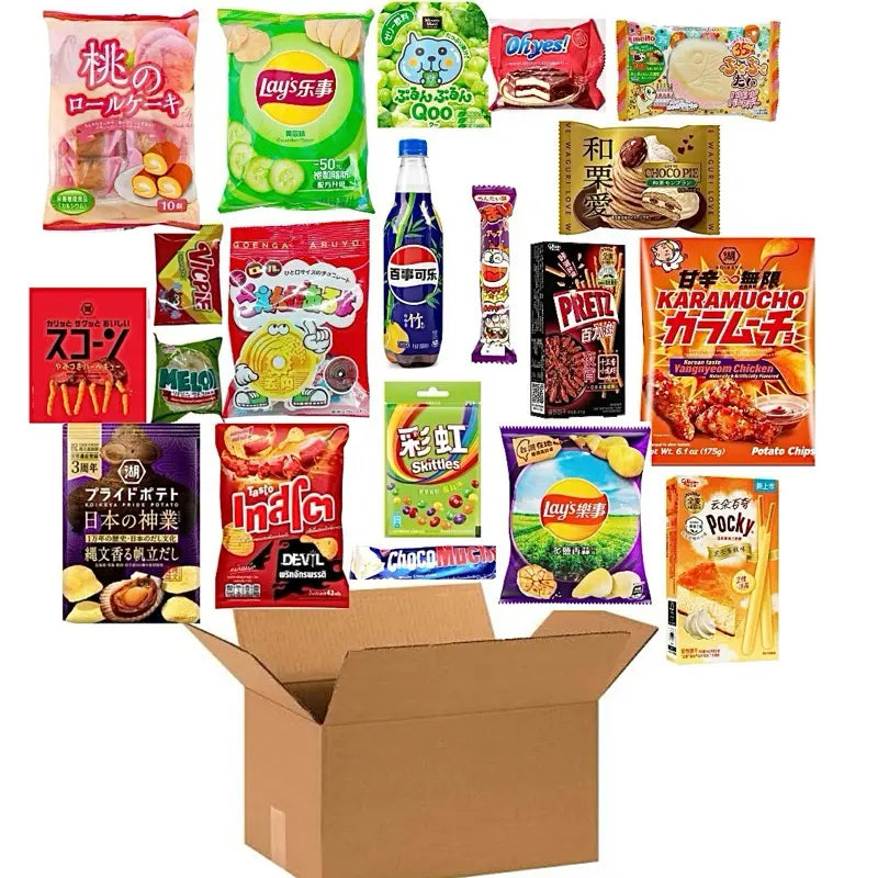 7lb Asian snack box Best Value Ramen Snacks Drinks Multipack Combo Gift