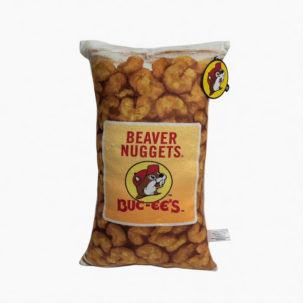 Buc-ee's Novelty Beaver Nugget Plush Pillow