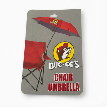 Buc-ee's Authentic Mascot Logo Chair Umbrella (Red)