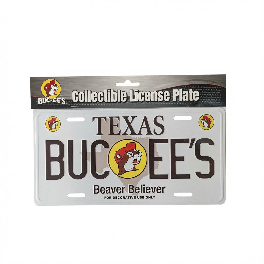 Buc-ee's "Beaver Believer" Texas Collectible Metal License Plate
