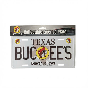 Buc-ee's "Beaver Believer" Texas Collectible Metal License Plate