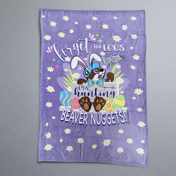 Buc-ee's "Forget the Eggs" Easter 2025 Plush Throw Blanket