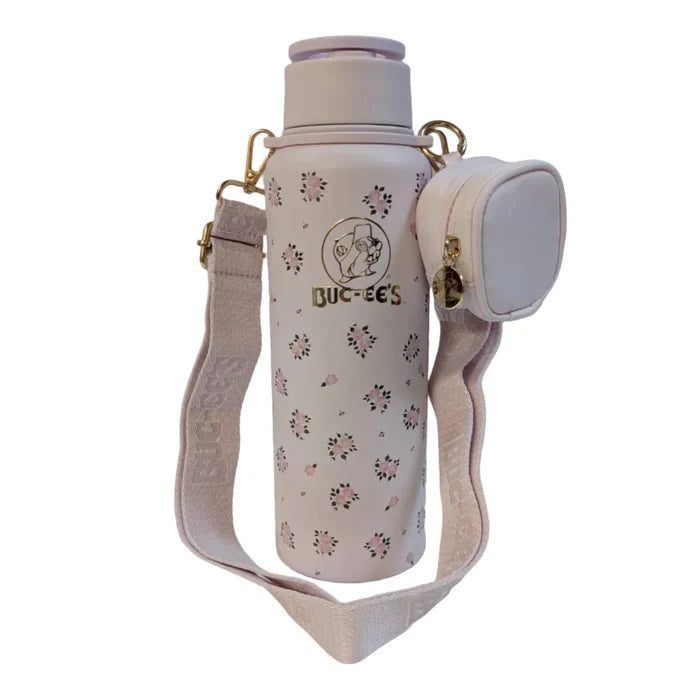 Buc-ee's Pink Floral 40oz Hands-Free Tumbler