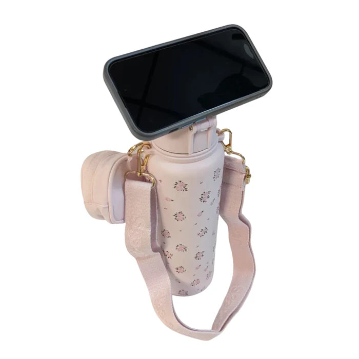 Buc-ee's Pink Floral 40oz Hands-Free Tumbler