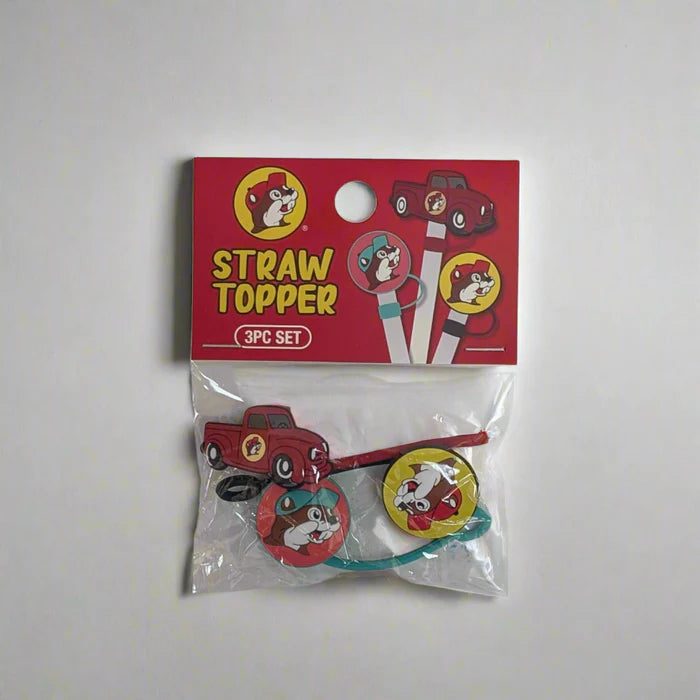 Buc-ee's 3-Pack Silicone Straw Toppers