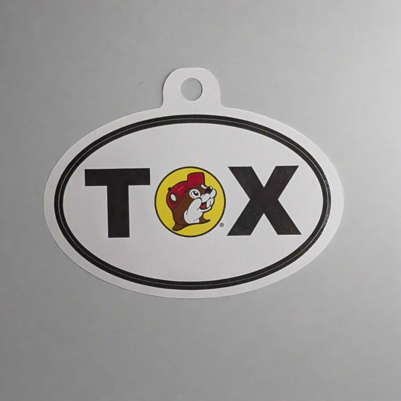 Buc-ee's TX Oval Vinyl Decal Sticker