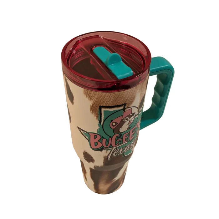Buc-ee's Texas Cowhide 40oz Fit Forty Tumbler