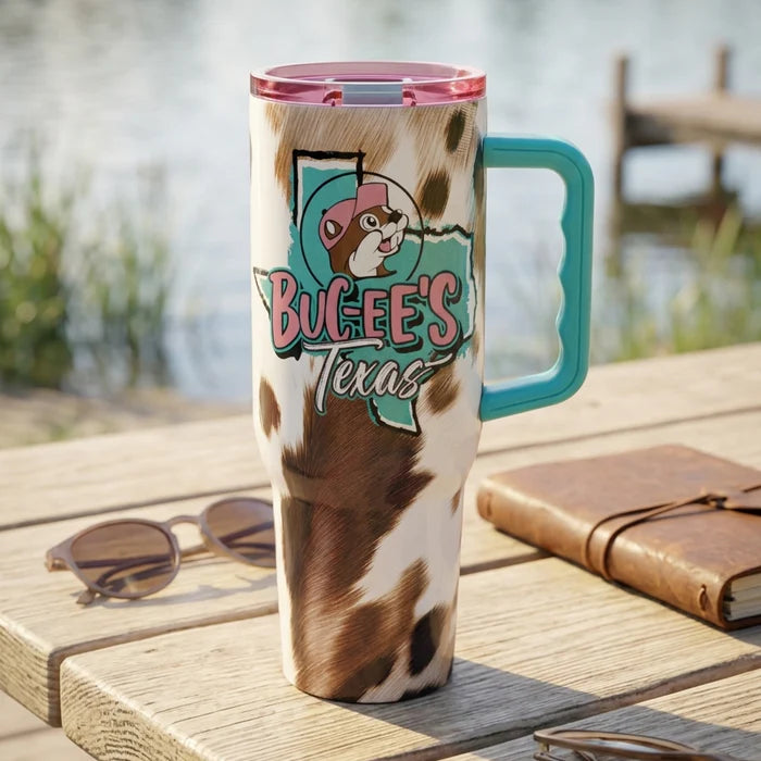 Buc-ee's Texas Cowhide 40oz Fit Forty Tumbler