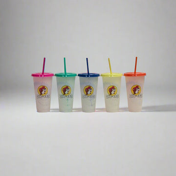 Buc-ee's Color-Changing Tie-Dye 24oz Tumblers (5-Pack)