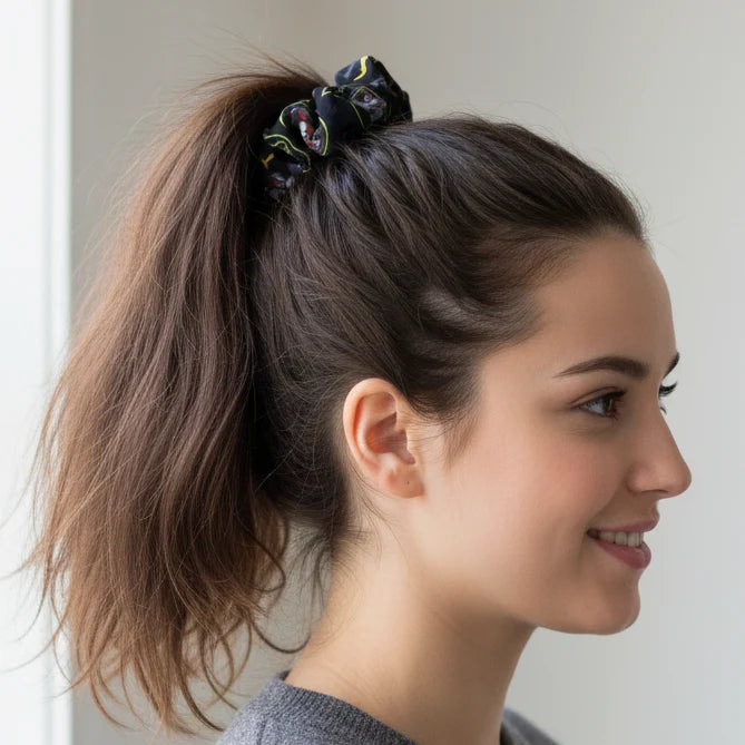 Authentic Buc-ee's Quick Bites Spooky Nights Halloween Scrunchie