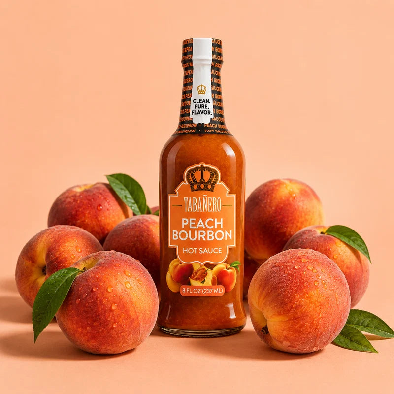 Authentic Tabañero Peach Bourbon Hot Sauce (8 oz.)