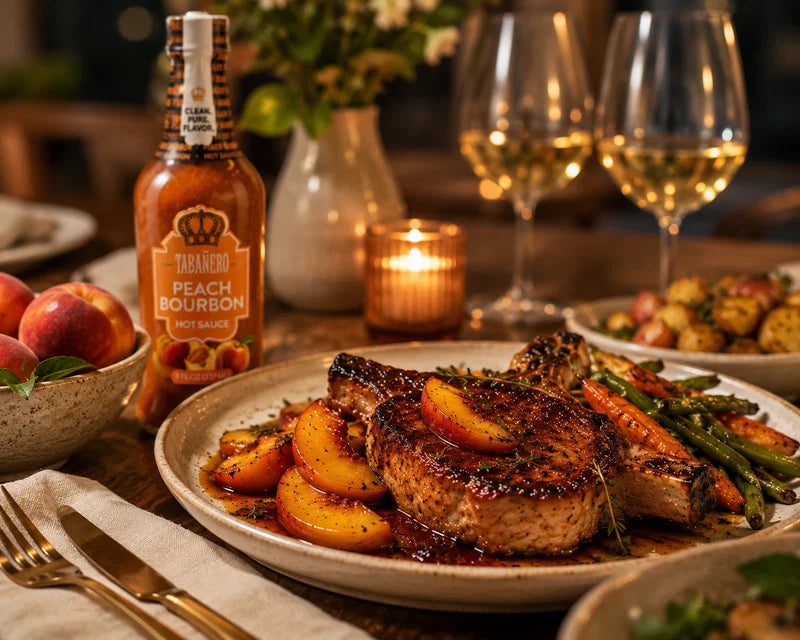 Authentic Tabañero Peach Bourbon Hot Sauce (8 oz.)