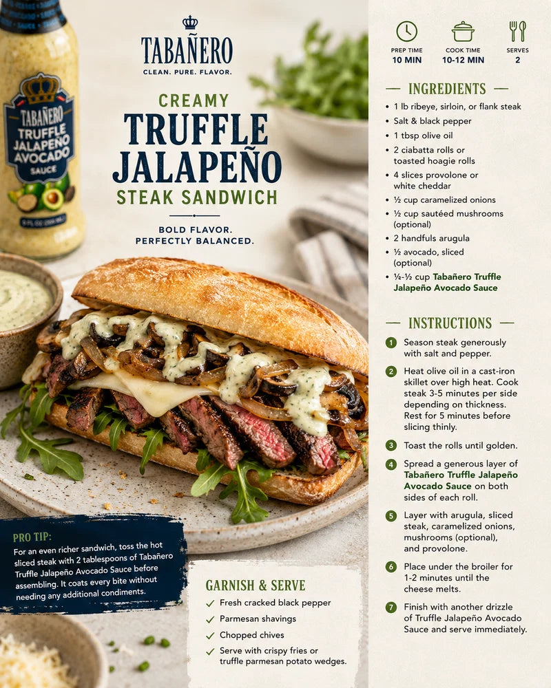 Authentic Tabañero Truffle Jalapeño Avocado Hot Sauce (9 oz.)