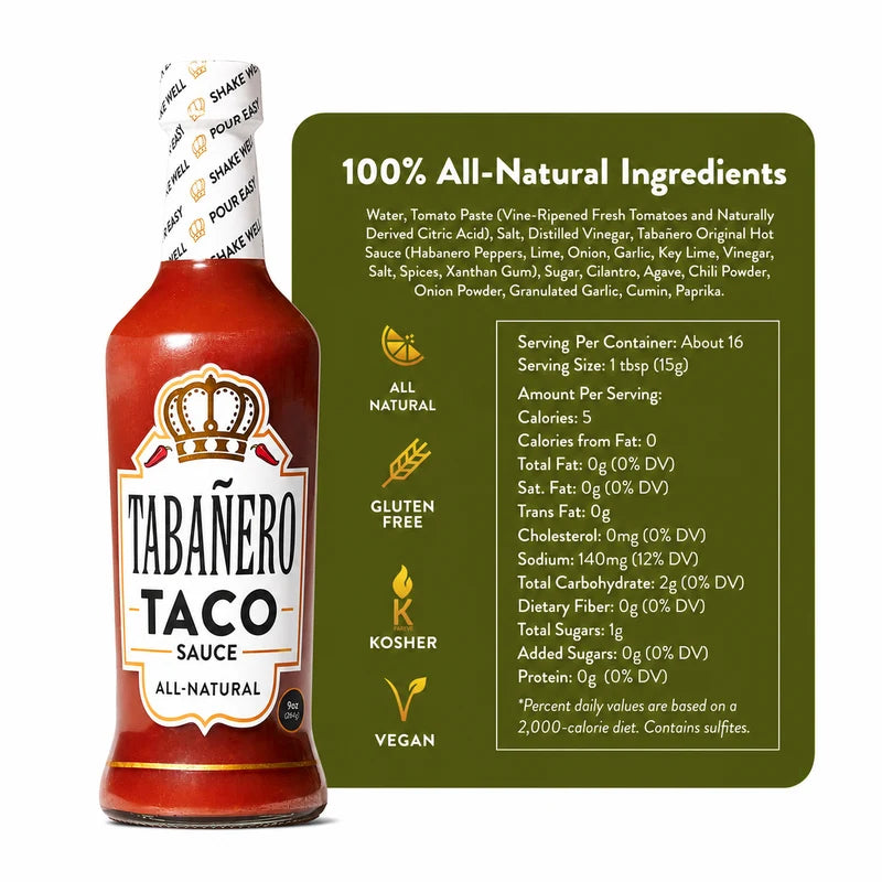 Authentic Tabañero Original Taco Sauce (9 oz.)