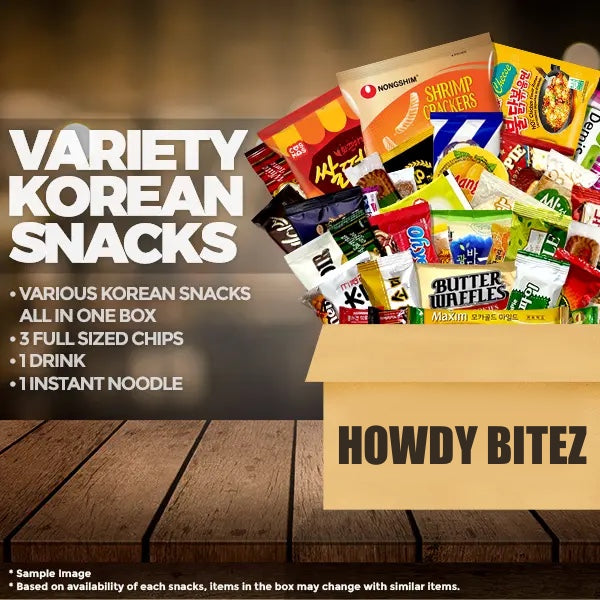Korean Snack Box - 42 Assorted Snacks. Sweet and Savory Chips, Drinks, Ramen, Biscuits, Cookies, Pies, Candies, Jellies and More - Multipack, Gift