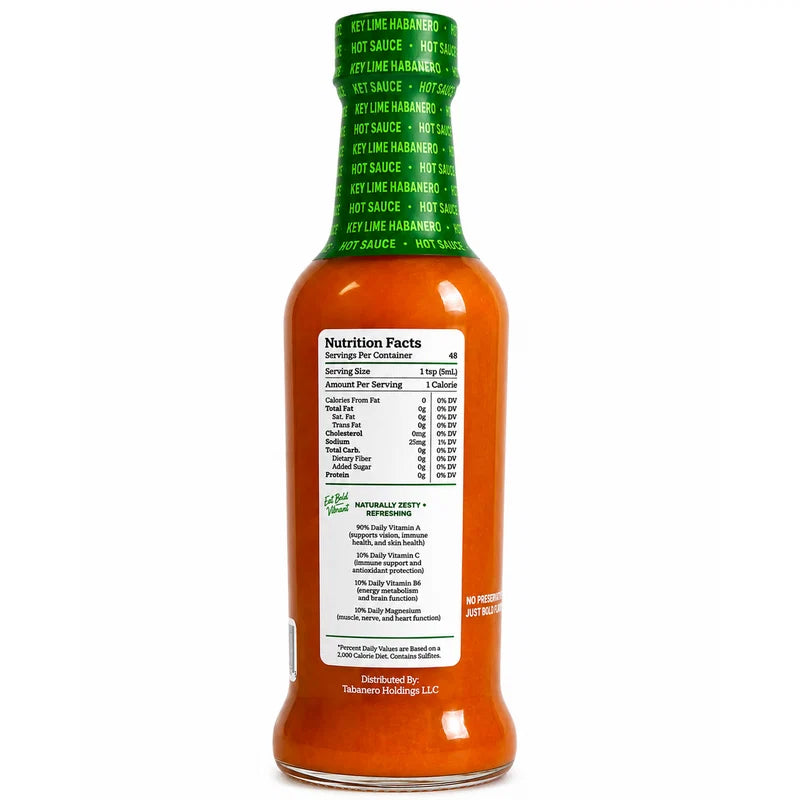 Authentic Tabañero Key Lime Habanero Hot Sauce (8 oz.)