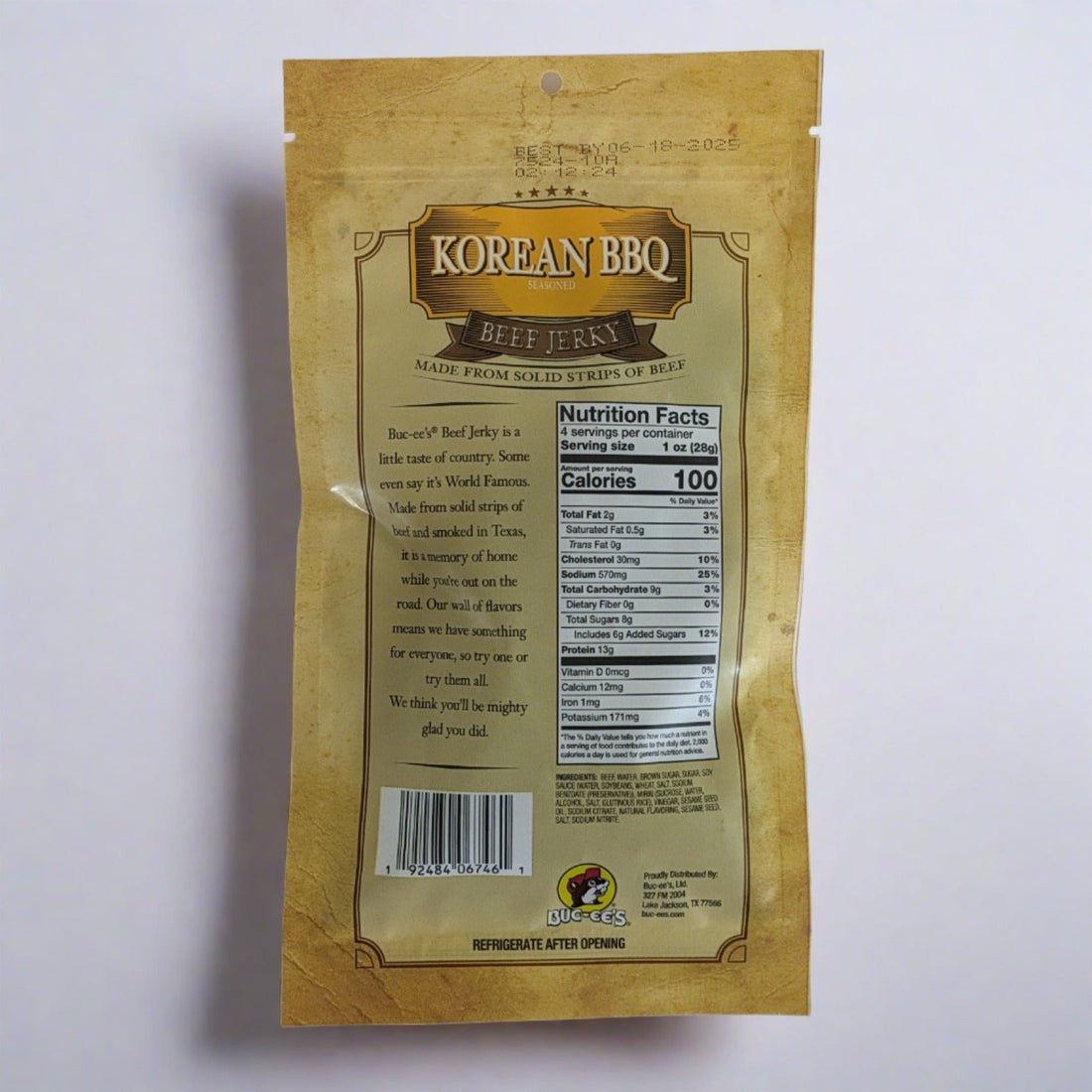 Buc-ee's Korean BBQ Beef Jerky