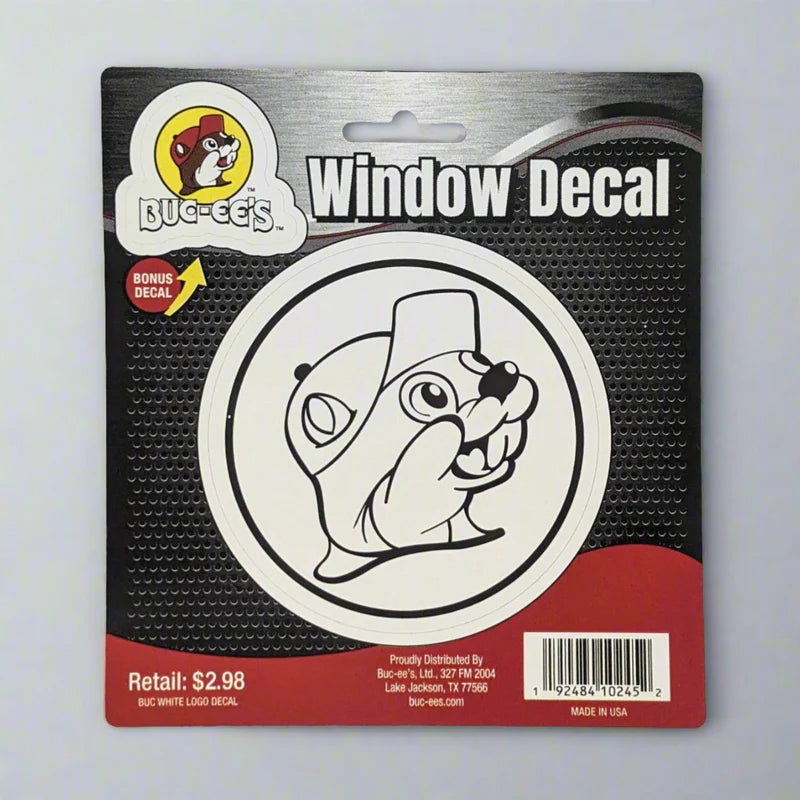 Buc-ee's Authentic Logo Car Decal with Bonus Mini Sticker