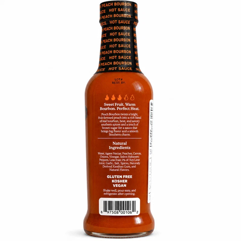 Authentic Tabañero Peach Bourbon Hot Sauce (8 oz.)