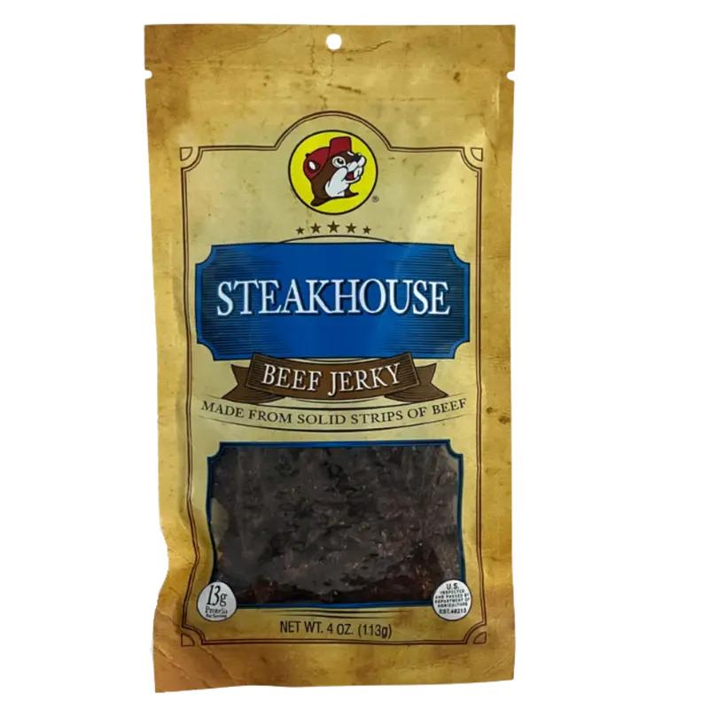 Buc-ee's Pack of 4 Snack Bundle with Beaver Nuggets Steakhouse Beef Jerky 12 Flavor Gummi Bears & Kettle Corn Popcorn