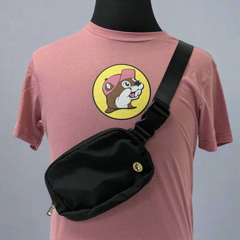 Buc-ee’s Fanny Pack, Adjustable Waist & Belt Bag with Zipper Pocket, Hands-Free Travel & Everyday Crossbody Bag