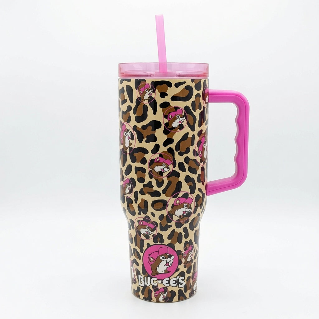 Buc-ee's Leopard Print Insulated Tumbler