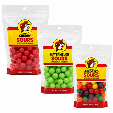 Buc-ee's 3 Pack Sweet and Sour Hard Candy Balls