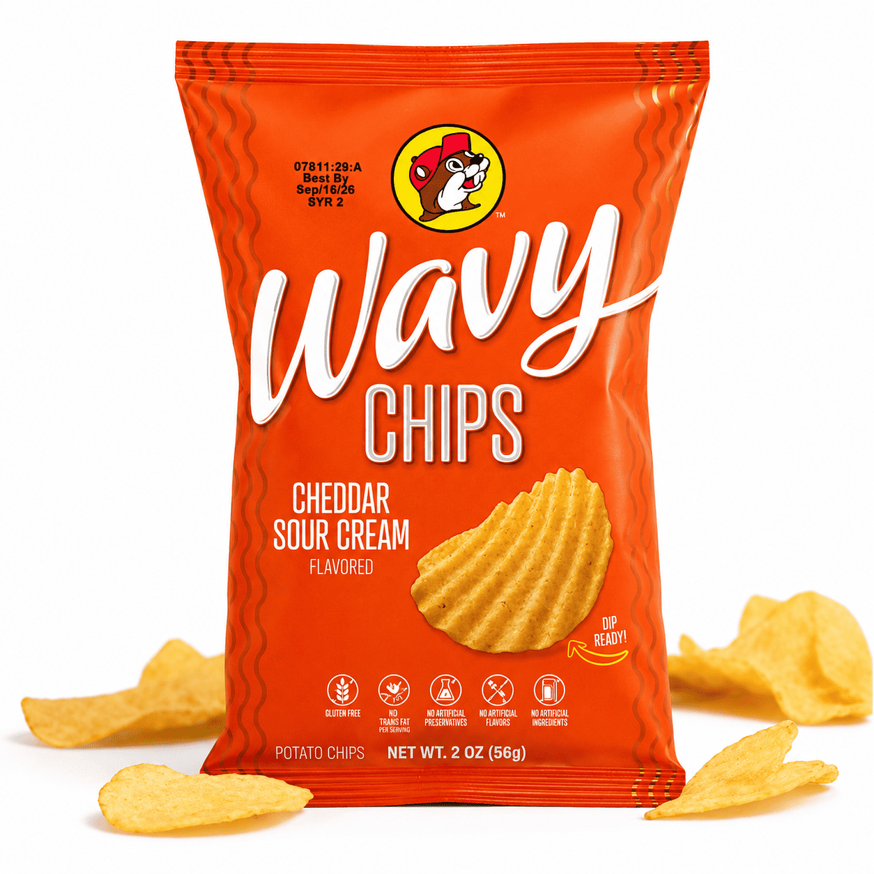Buc-ee's Cheddar Sour Cream Wavy Chips