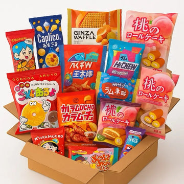 20pcs Asian Snack Box Japanese Korean Chinese Snacks & Drinks Variety Multipack