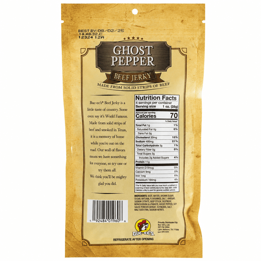 Buc-ee's Ghost Pepper Beef Jerky