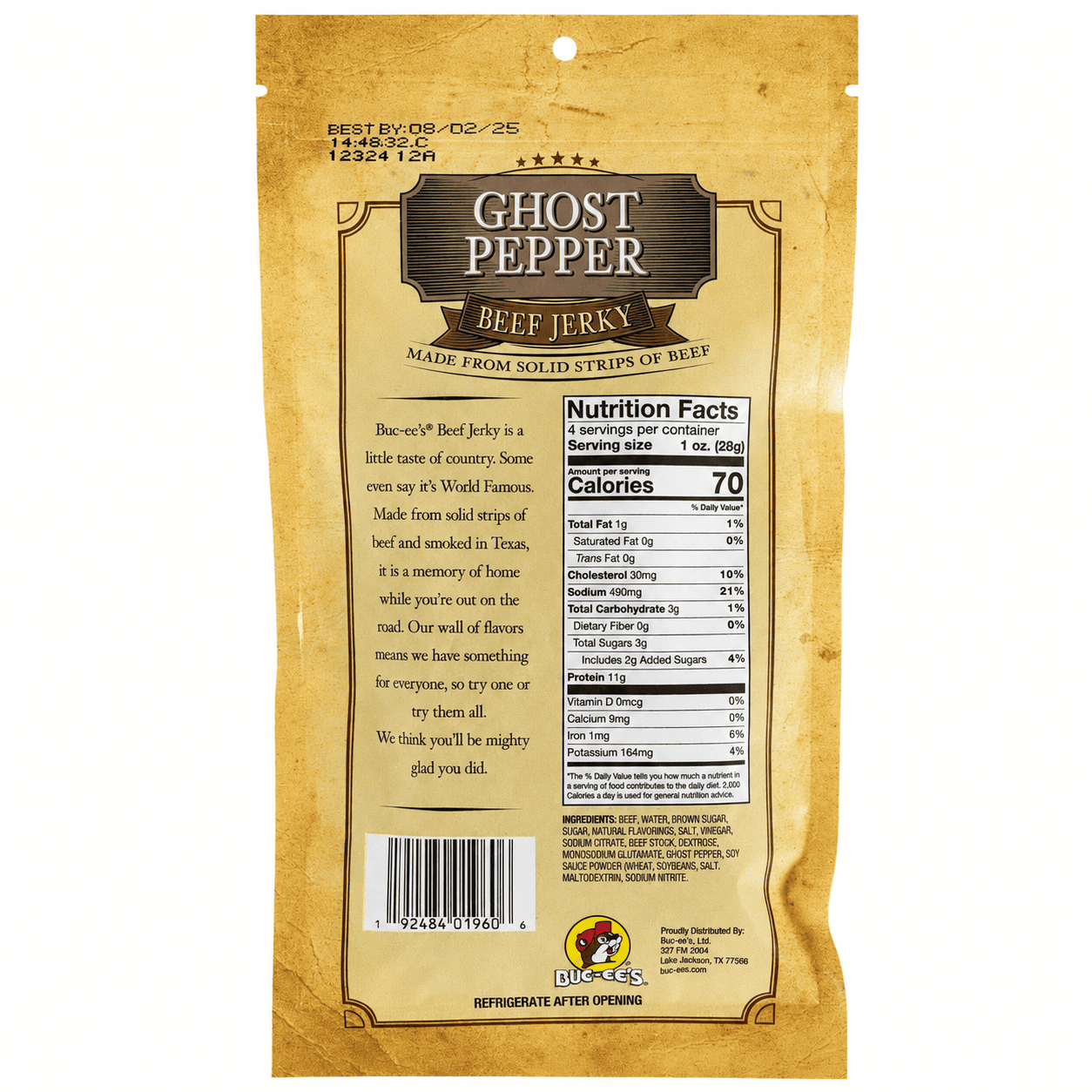 Buc-ee's Ghost Pepper Beef Jerky