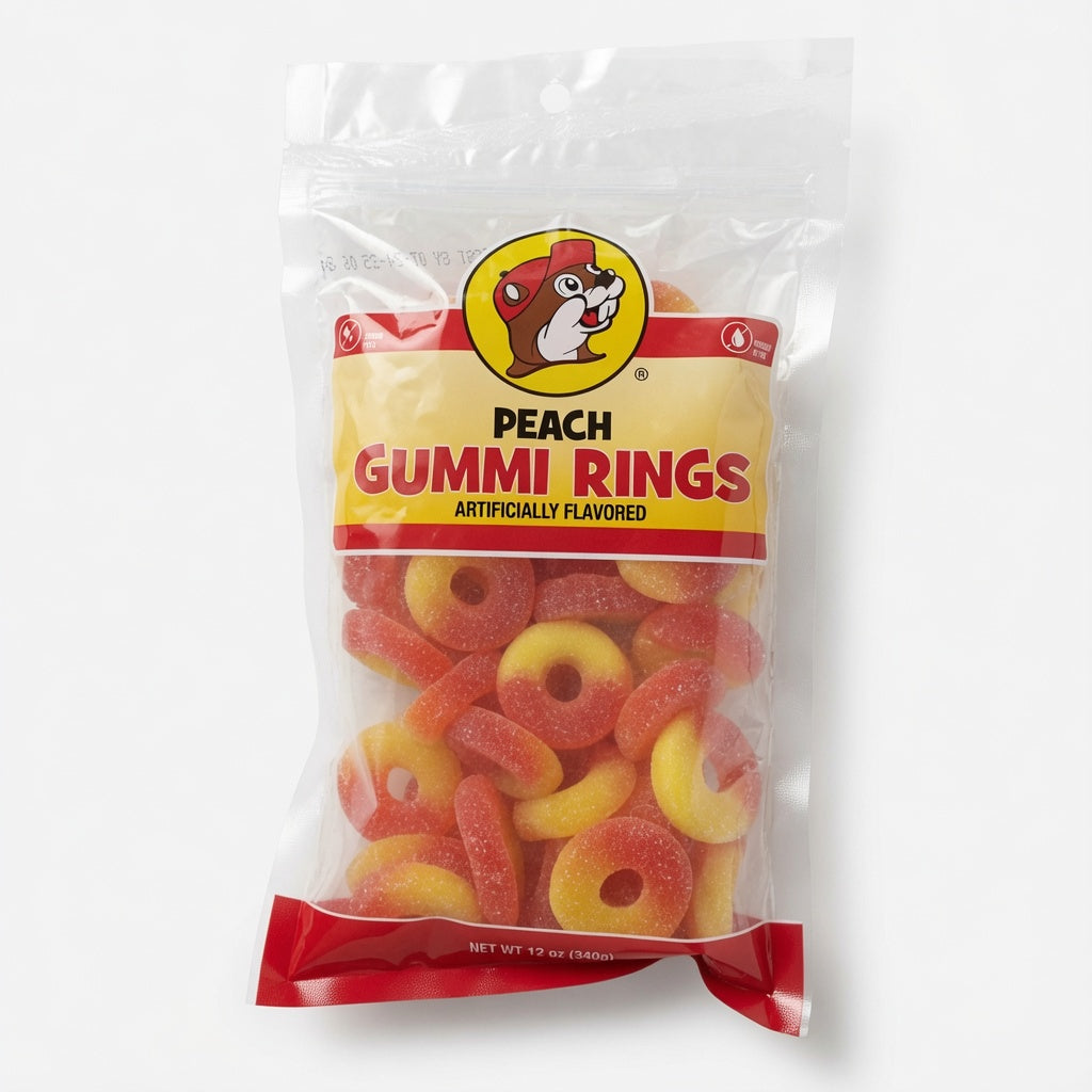 Buc-ee's Peach Gummi Rings