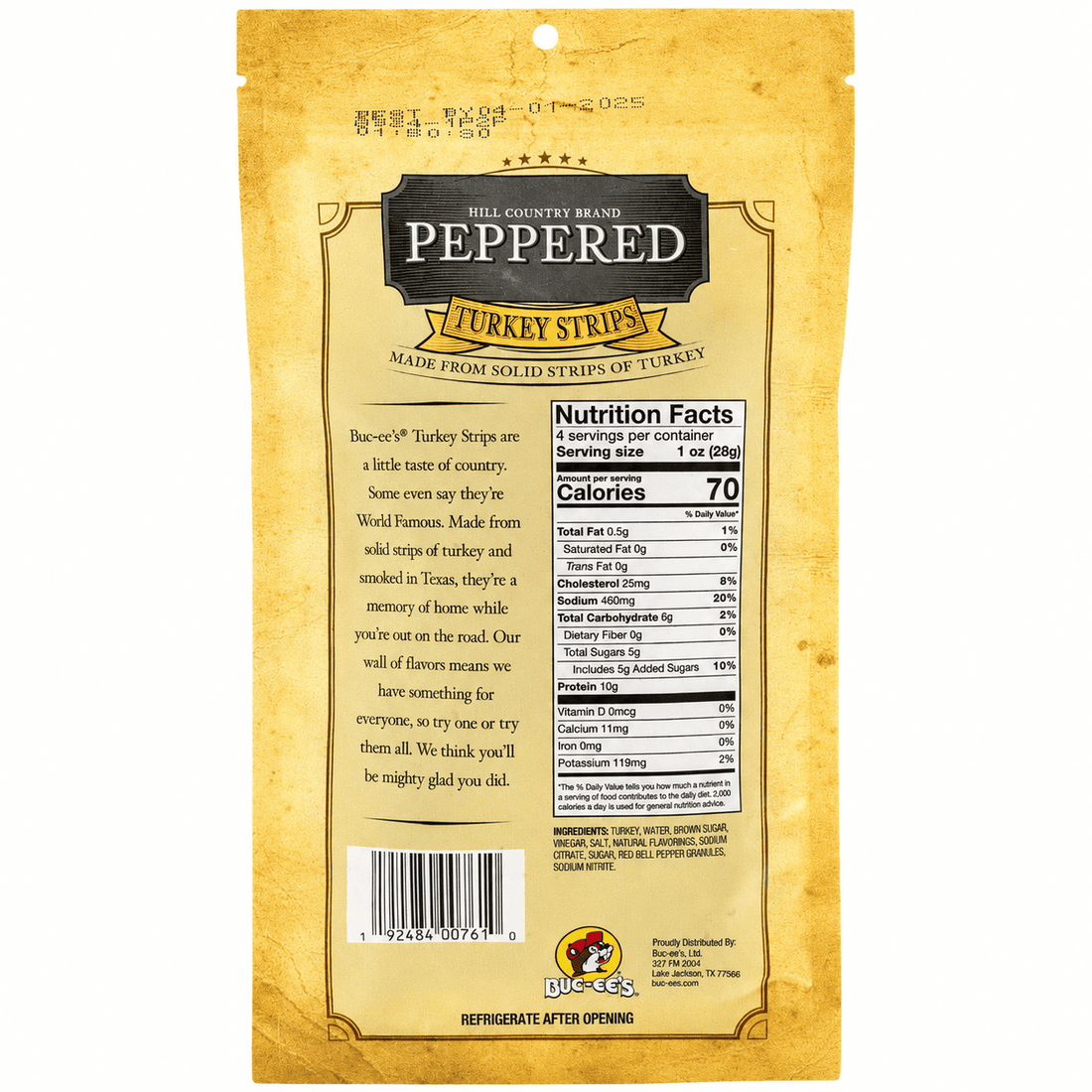 Buc-ee's Hill Country Peppered Beef Jerky