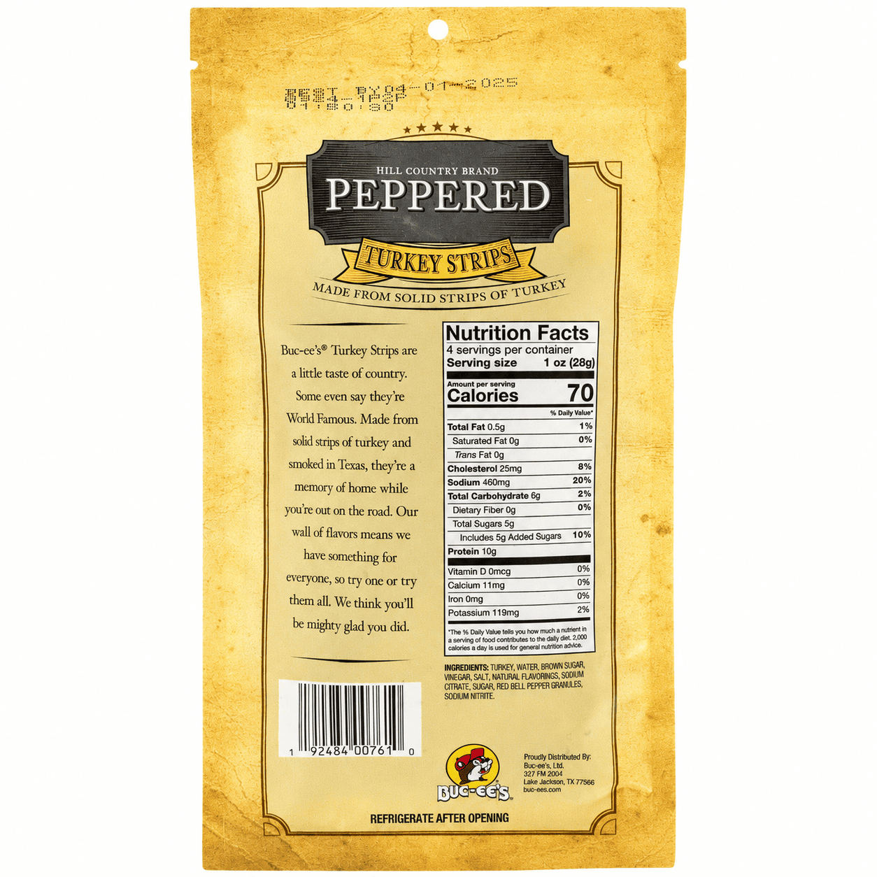 Buc-ee's Hill Country Peppered Beef Jerky