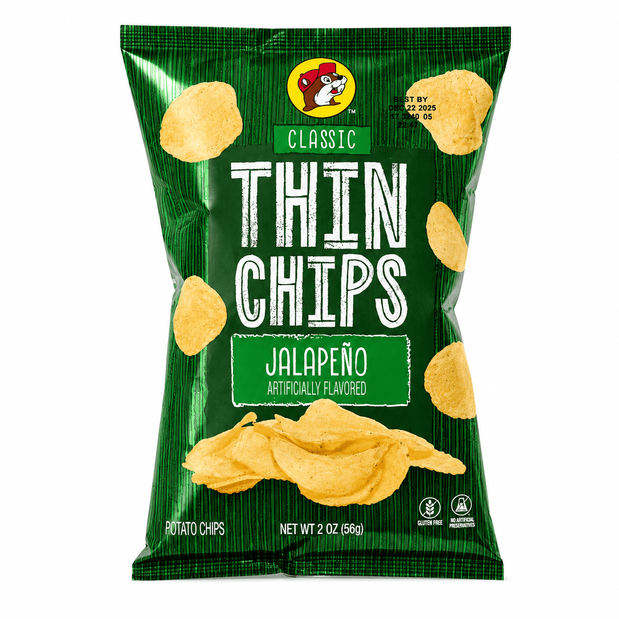 Buc-ee's Classic Thin Chips - Jalapeno