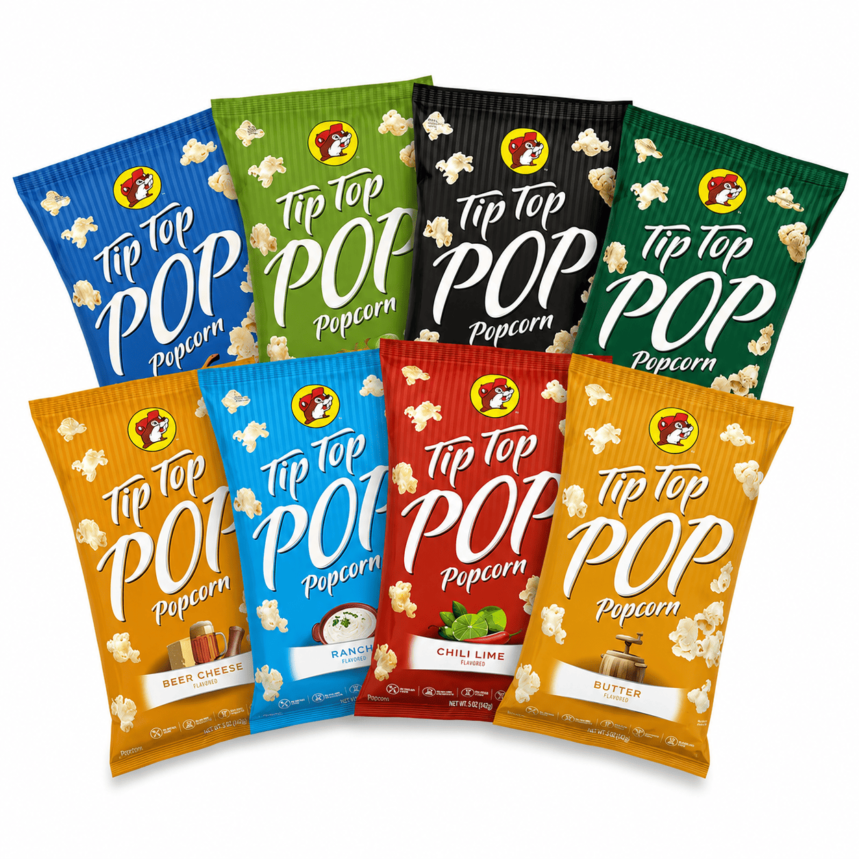 Buc-ee's Tip Top Popcorn 8 Flavor Bundle