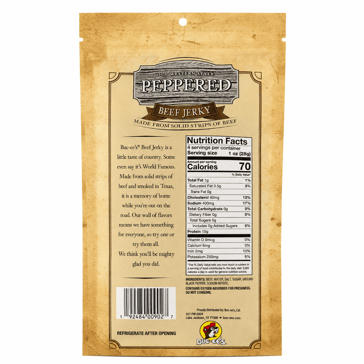 Buc-ee's "Old Western" Peppered Beef Jerky