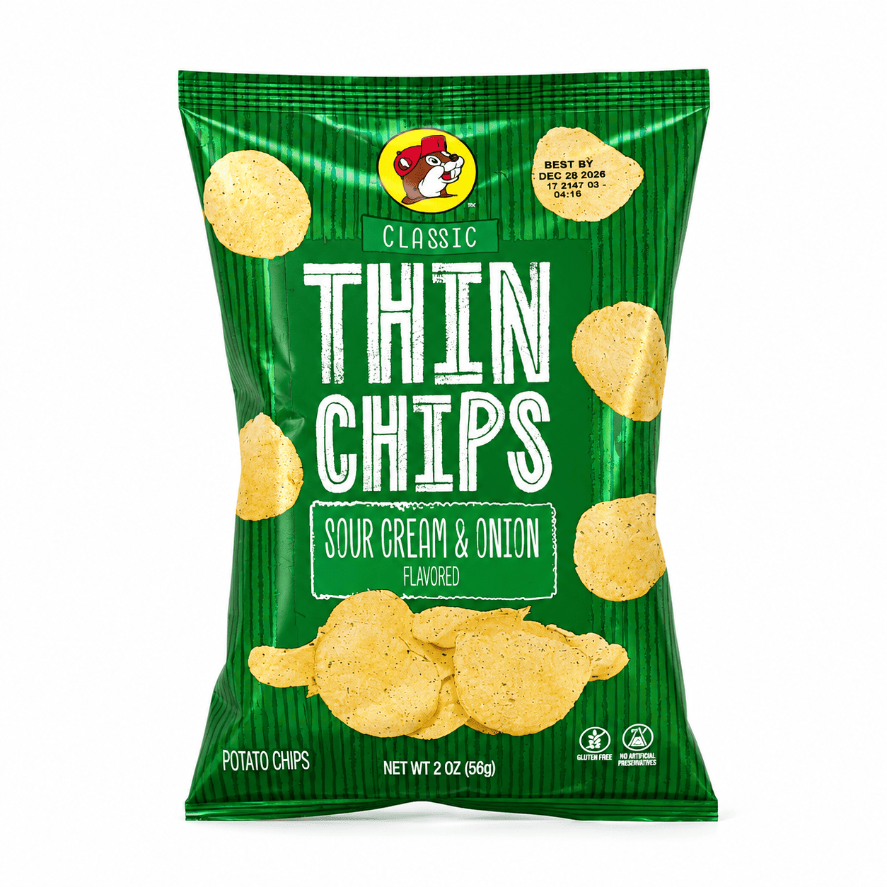 Buc-ee's Classic Thin Chips - Sour Cream & Onion