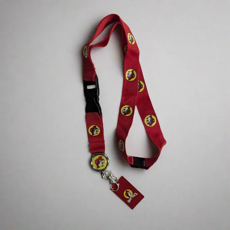Buc-ee’s Lanyard, Retractable & Clip-On ID Badge Holder with Breakaway Clasp, Key & Event Pass Lanyard