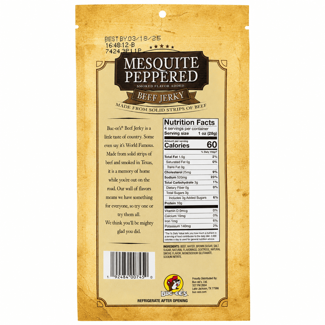 Buc-ee's Mesquite Peppered Beef Jerky