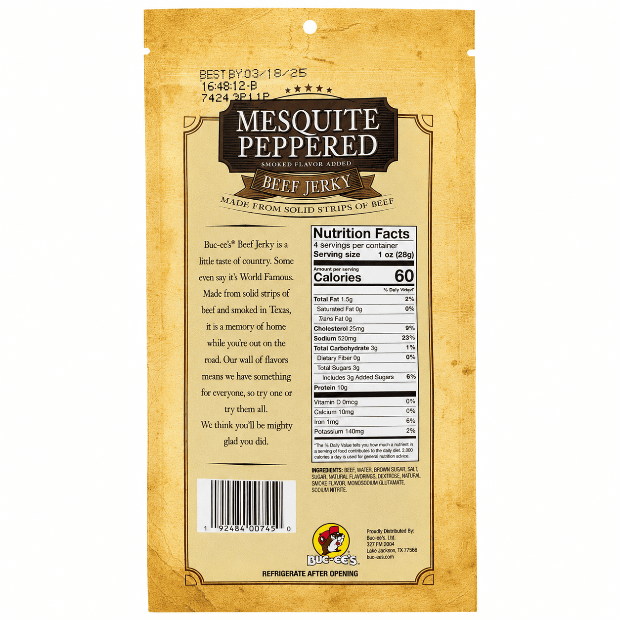 Buc-ee's Mesquite Peppered Beef Jerky