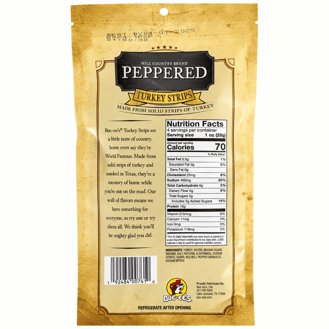 Buc-ee's Peppered Turkey Strips